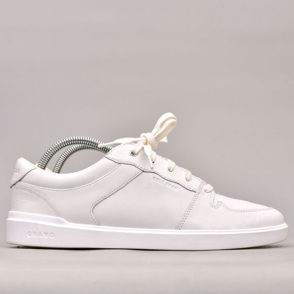 COLE HAAN WOMEN'S 9.5 GRAND CROSSCOURT WHITE LEATHER TENNIS SNEAKERS W26195 - Picture 3 of 11